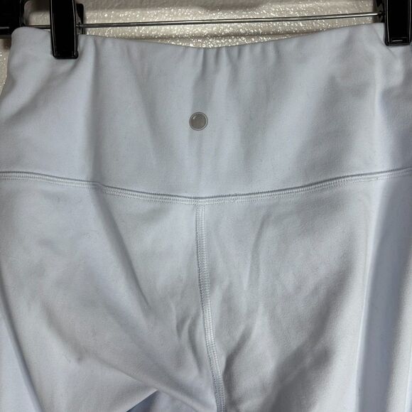 YOGALICIOUS Blue Cropped Leggings Yoga Athletic Front Cut Out Design Size Small - Picture 6 of 9